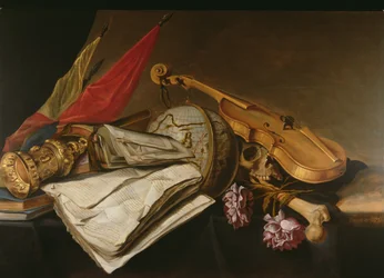 Una naturaleza muerta de vanitas, 1663